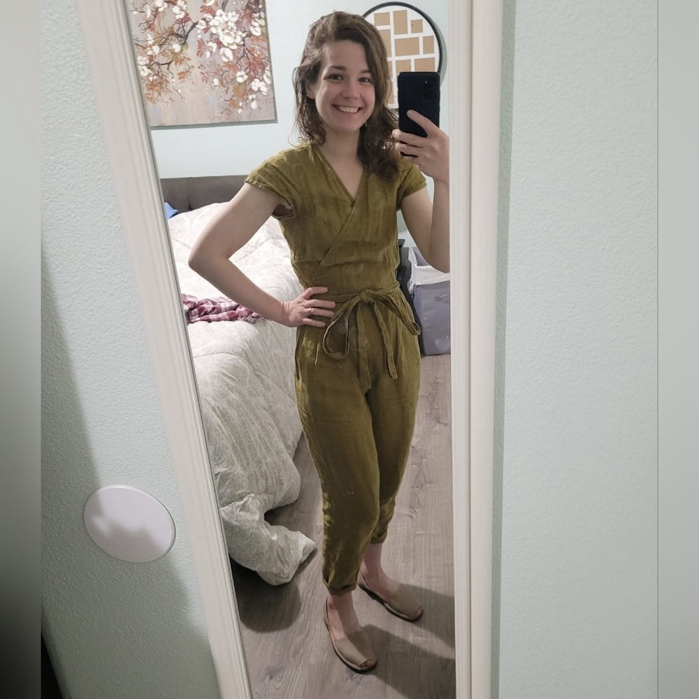 Notperfectlinen Margaret Jumpsuit In Amber Yellow